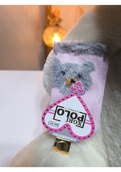 Kız Çocuk Peluş Detaylı Çorap Yumuşacık Nefes Alabilir Terletmez fırsatları