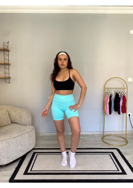 Kalçası Büzgülü Ekstra Push Up Seamless Spor Fitnes Yogo Şort fırsatları