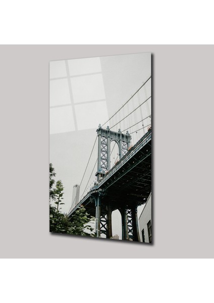New York Ruhu: Brooklyn Köprüsü - Cam Tablo - DEG0282