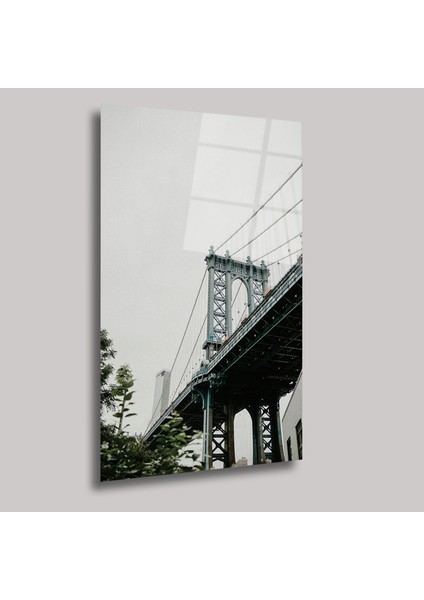 New York Ruhu: Brooklyn Köprüsü - Cam Tablo - DEG0282 fiyatları