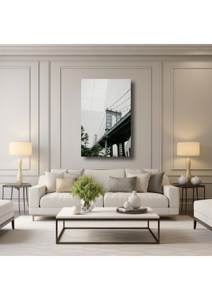 New York Ruhu: Brooklyn Köprüsü - Cam Tablo - DEG0282 modelleri