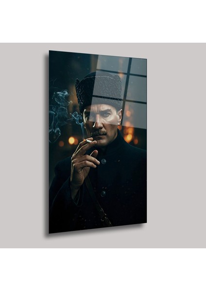 Mustafa K. Atatürk - Cam Tablo - DEG0293 fiyatları