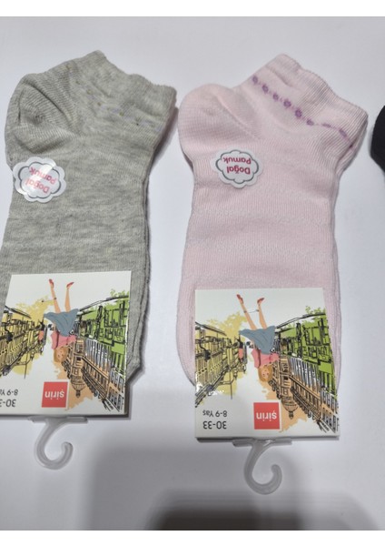 Çocuk Kısa Soket Çorap Doğal Pamuk Yumuşacık Nefes Alabilir Terletmez 6'lı Paket