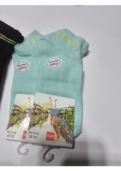 Çocuk Kısa Soket Çorap Doğal Pamuk Yumuşacık Nefes Alabilir Terletmez 6'lı Paket