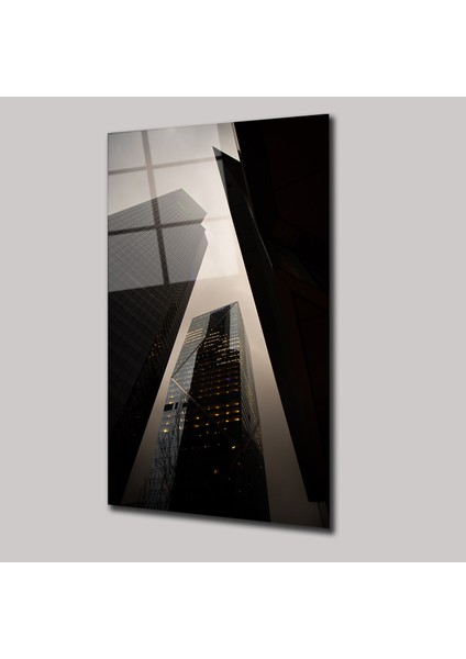 Sisteki Gökdelenler Manzarası - Cam Tablo - DEG0242