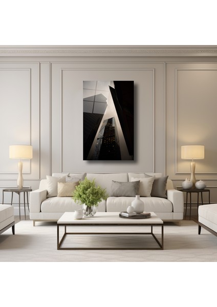 Sisteki Gökdelenler Manzarası - Cam Tablo - DEG0242 modelleri