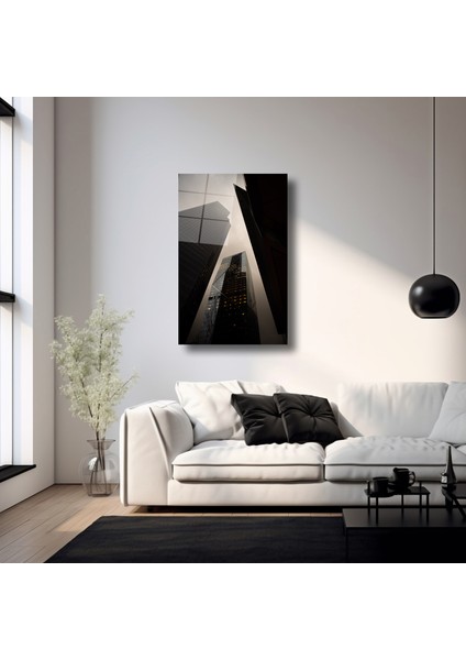 Sisteki Gökdelenler Manzarası - Cam Tablo - DEG0242 fırsatları