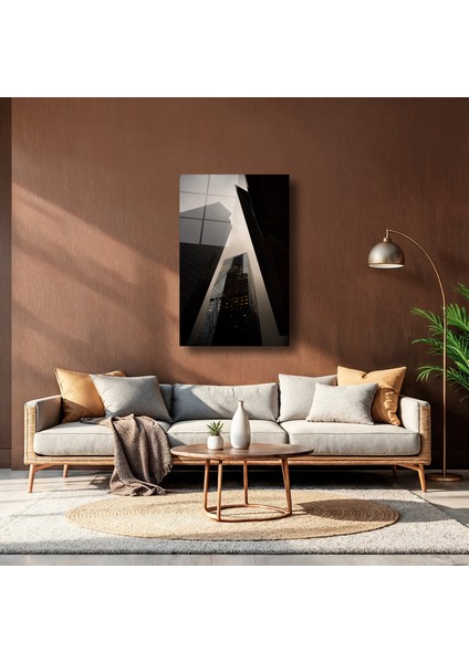 Sisteki Gökdelenler Manzarası - Cam Tablo - DEG0242 indirimleri