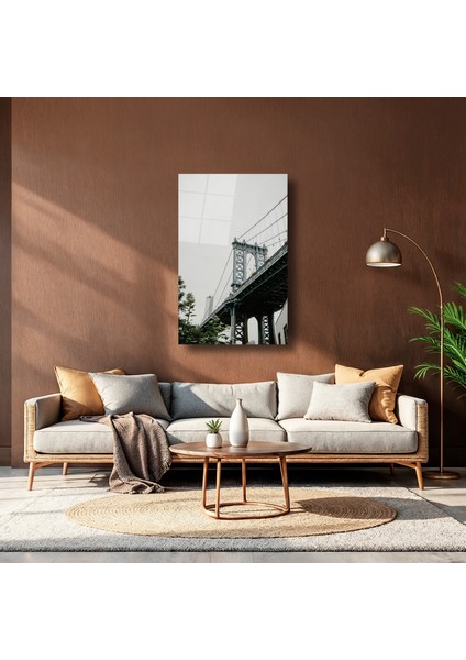 New York Ruhu: Brooklyn Köprüsü - Cam Tablo - DEG0282 indirimleri