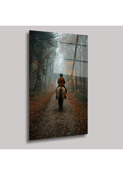 Sonbaharda At Sürüşü - Cam Tablo - DEG0277 fiyatları