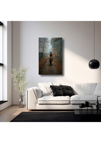 Sonbaharda At Sürüşü - Cam Tablo - DEG0277 fırsatları