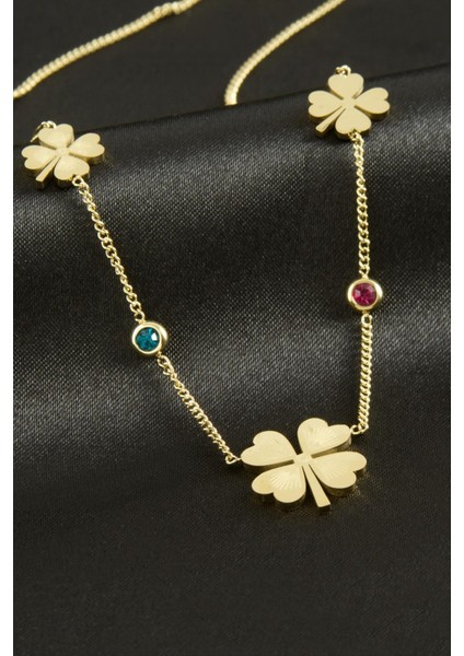 Yonca Lüks Çelik Kolye