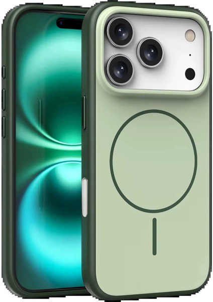 CPT05 Apple iPhone 17 Pro Neva Magsafe Kapak - Koyu Yeşil