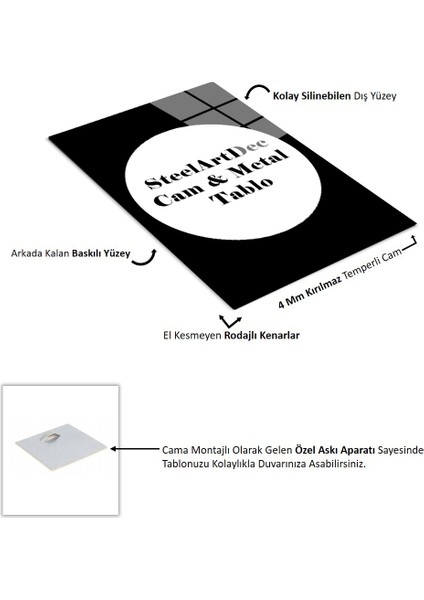 Matematik ve Fizik Formülleri - Cam Tablo - DEG0245