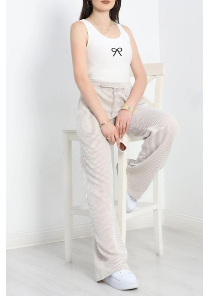 Stra Su Yolu Bej Eşofman Altı