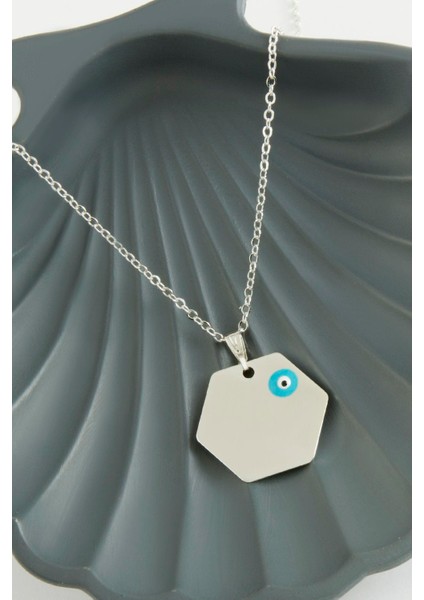 Altıgen Isim Yazılabilir Kolye