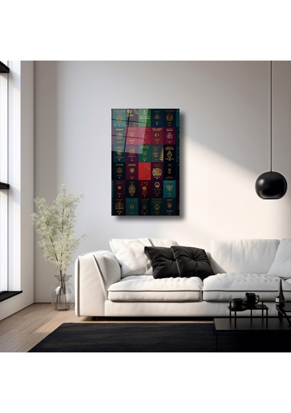 Ülke Pasaportları -Cam Tablo - DEG0262 fırsatları