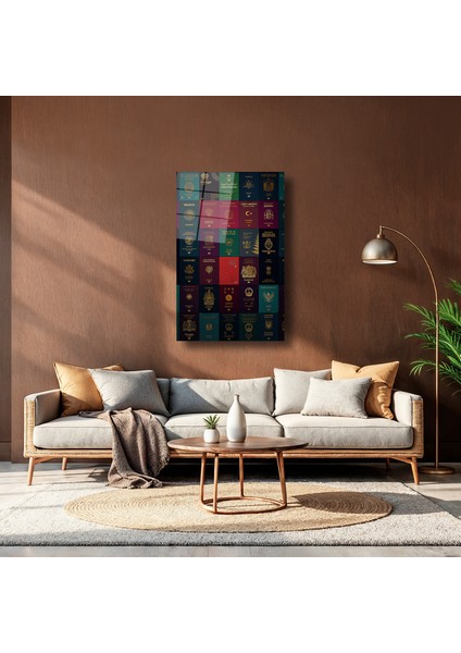 Ülke Pasaportları -Cam Tablo - DEG0262 indirimleri