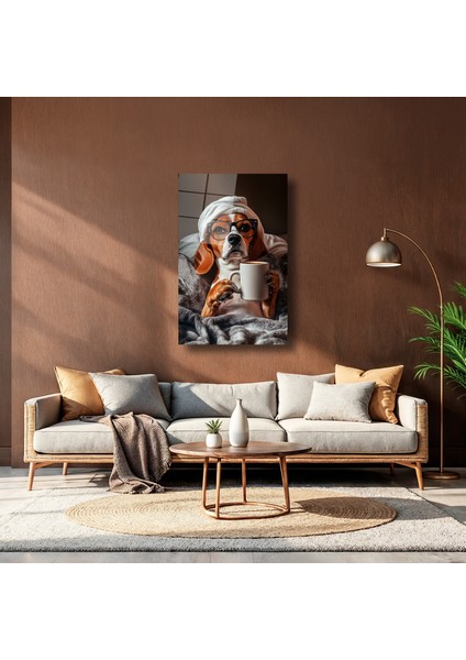 Istirahat Anıdaki Köpek - Cam Tablo - DEG0232 indirimleri
