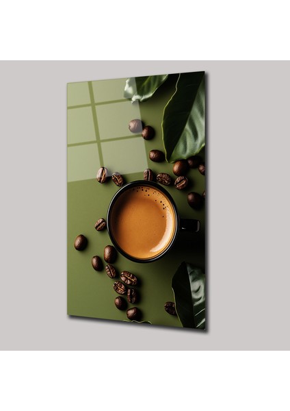 Kahve ve Çekirdekleri - Cam Tablo - DEG0217