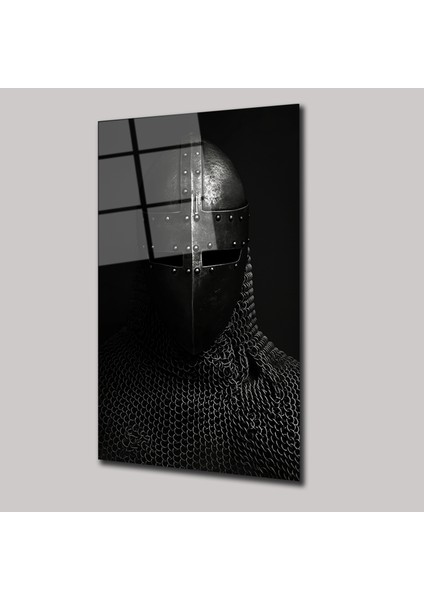 Orta Çağ Şövalye - Cam Tablo - DEG0200