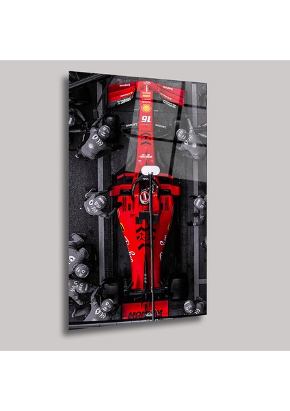 Formula 1 Charles Leclerc Pit stop - Cam Tablo - DEG0127 fiyatları