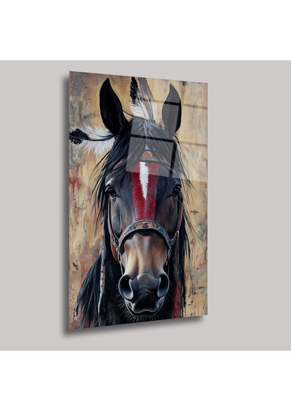 Kızıldereli Atı - Cam Tablo - DEG0207