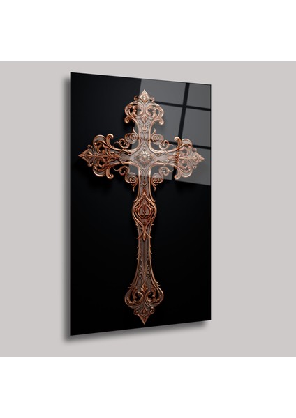 Hristiyanlık Haç Işaret - Cam Tablo - DEG0201 fiyatları