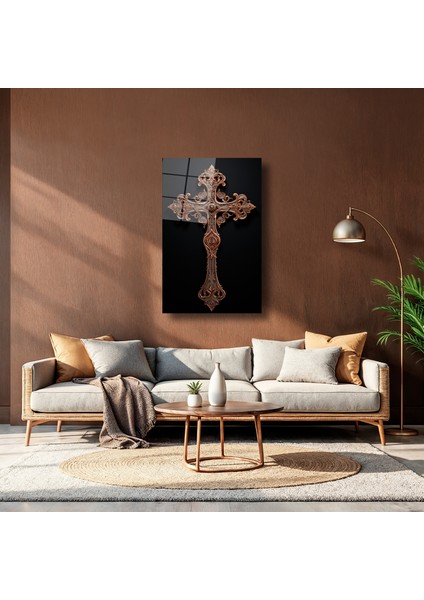 Hristiyanlık Haç Işaret - Cam Tablo - DEG0201 indirimleri