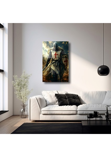 Haçlı Şövalyesi - Cam Tablo - DEG0225 fırsatları