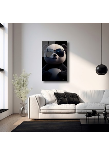 Güneş Gözlüklü Panda - Cam Tablo - DEG0198 fırsatları