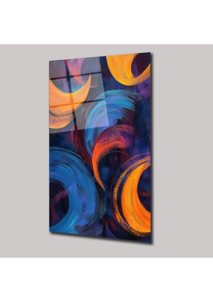 Soyut Renkler Çalışması - Cam Tablo - DEG0140