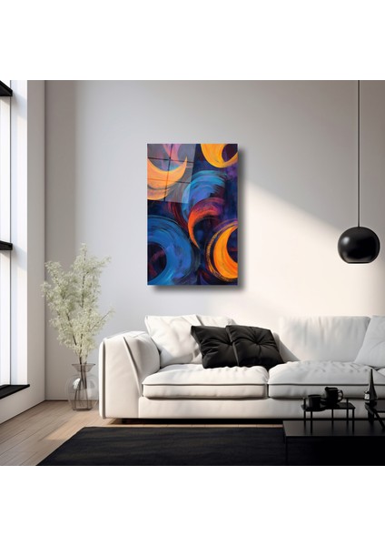 Soyut Renkler Çalışması - Cam Tablo - DEG0140 fırsatları
