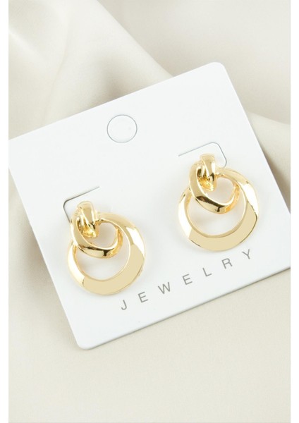 Halka Örgülü Yeni Sezon Metal Küpe