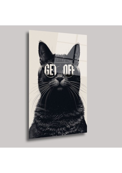 Get Off - Kedi - Cam Tablo - DEG0132 fiyatları