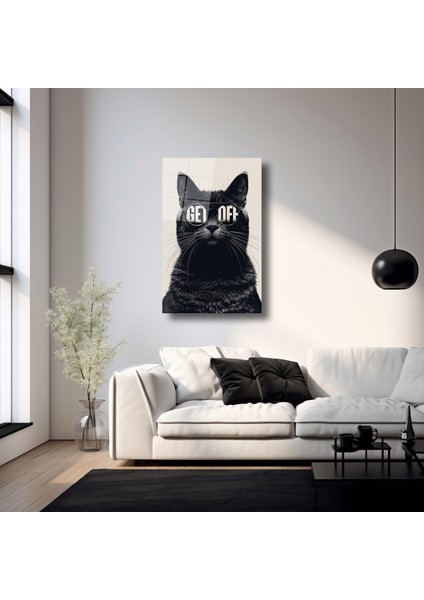 Get Off - Kedi - Cam Tablo - DEG0132 fırsatları