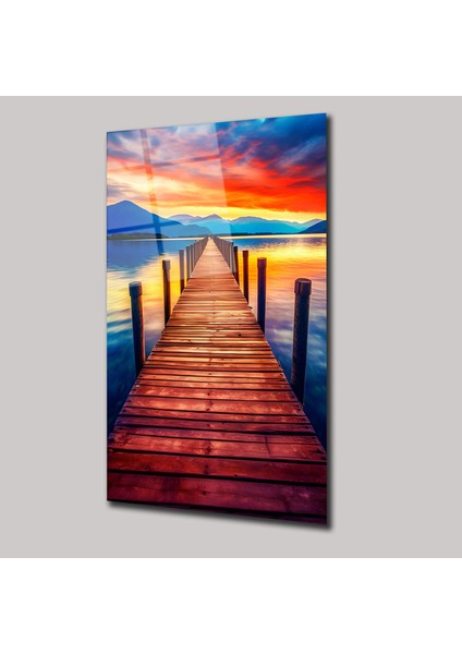 Iskeleden Gün Batımı - Cam Tablo - DEG0168
