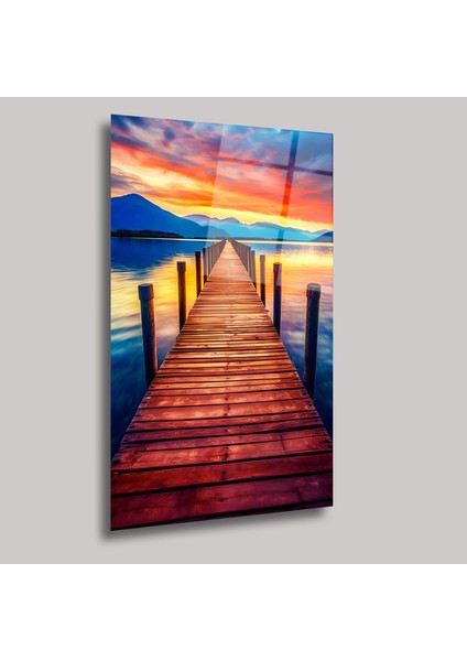 Iskeleden Gün Batımı - Cam Tablo - DEG0168 fiyatları