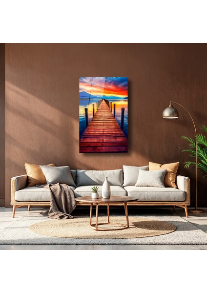 Iskeleden Gün Batımı - Cam Tablo - DEG0168 indirimleri