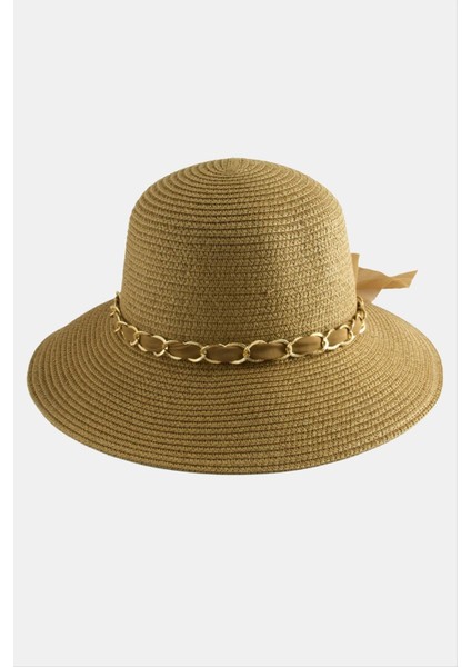 Fiyong Zincir Örgülü Hasır Şapka