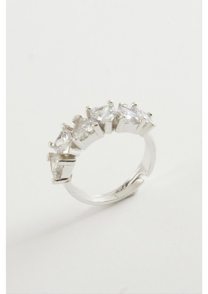 Kalp Zirkon Taşlı Yüzük