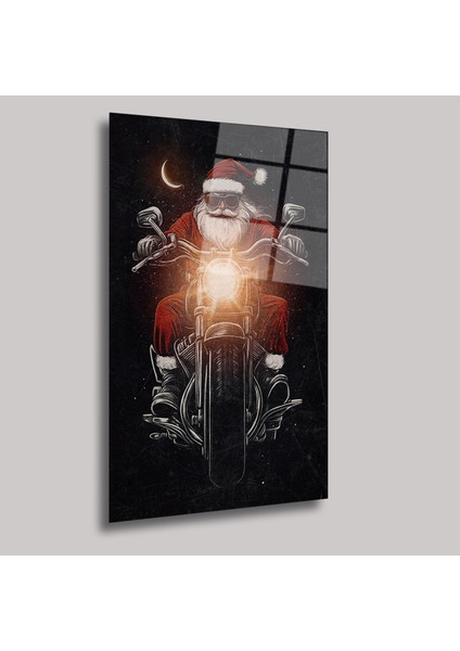 Motorlu Noel Baba - Cam Tablo - DEG0064 fiyatları