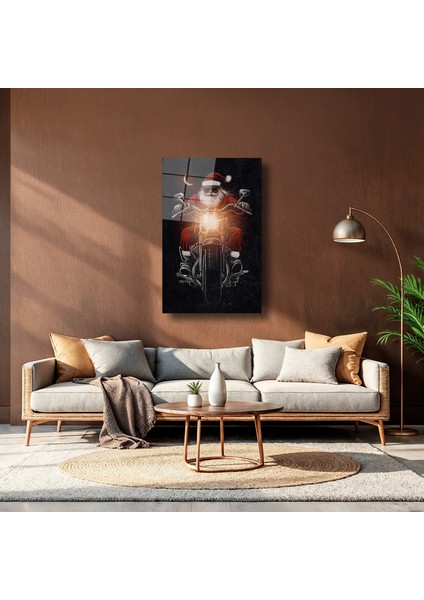 Motorlu Noel Baba - Cam Tablo - DEG0064 indirimleri