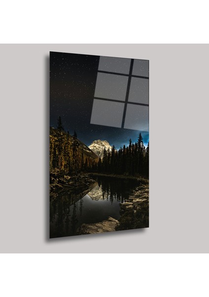 Doğa ve Yıldızlar Manzarası - Cam Tablo - DEG0101 fiyatları