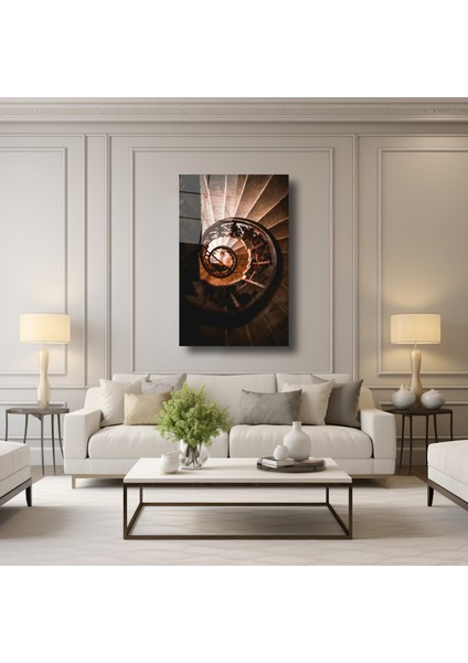 Vintage Merdivenler - Cam Tablo - DEG0042 fırsatları