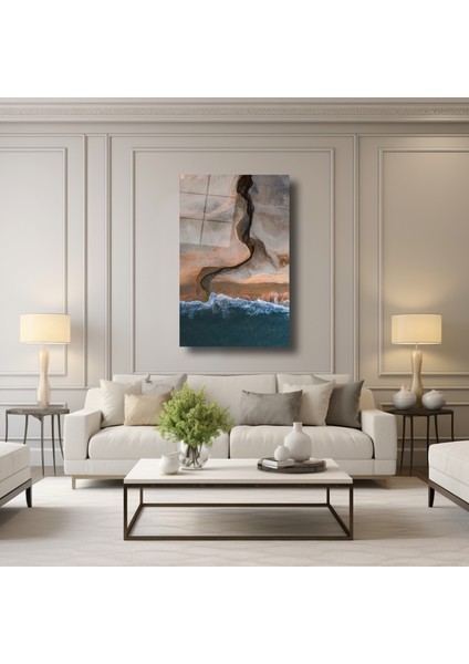 Okyanus Çizgisi - Cam Tablo - DEG0021 indirimleri