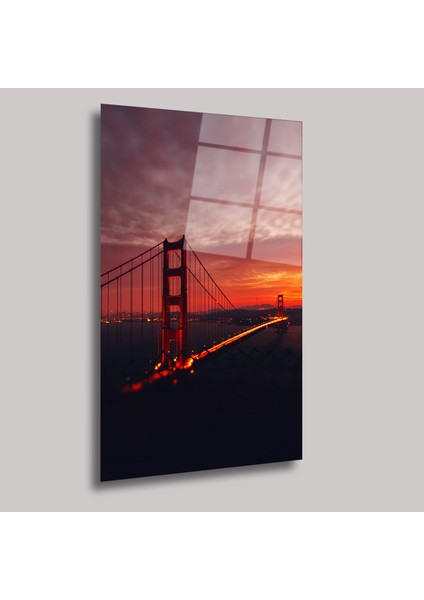 San Francisco Işığı - Cam Tablo - DEG0053 fiyatları