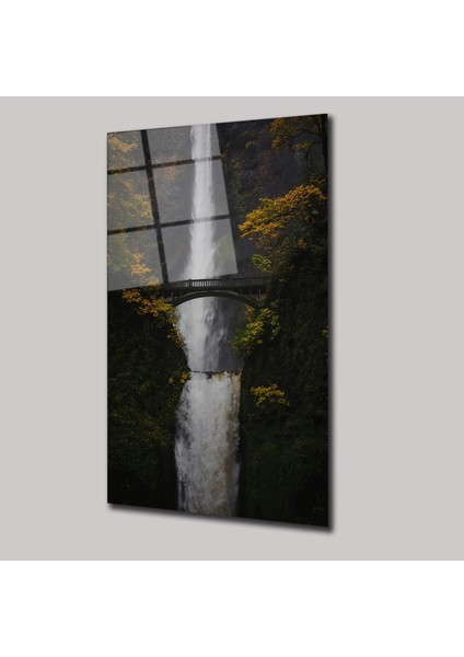 Eski Köprü ve Şelale - Cam Tablo - DEG0050