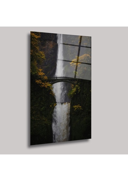 Eski Köprü ve Şelale - Cam Tablo - DEG0050 fiyatları