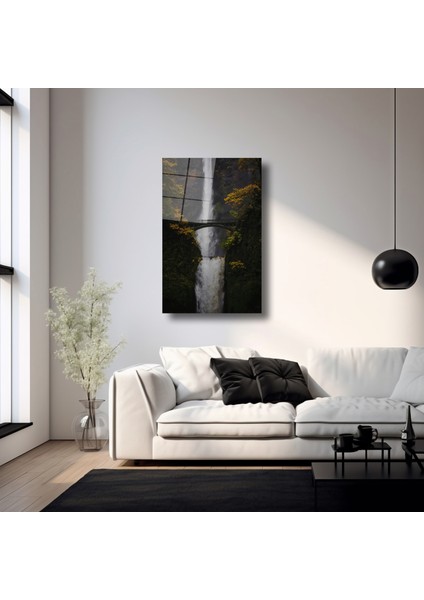 Eski Köprü ve Şelale - Cam Tablo - DEG0050 fırsatları